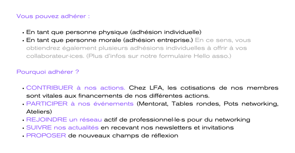 POURQUOI ADHERER (1)